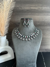 Load image into Gallery viewer, Srish Multicolor Victorian American Diamond Drop Necklace set