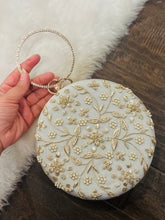 Load image into Gallery viewer, Embroidery Round Big Party wear Clutch sling bag
