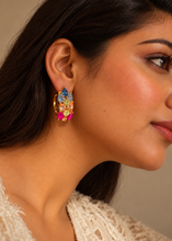 Load image into Gallery viewer, Multi-Color Solitaire Gold Plating Premium Stud Earrings