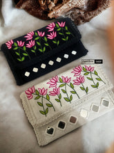 Load image into Gallery viewer, Handmade Embroidery Mirror Cloth Sling bag clutch

