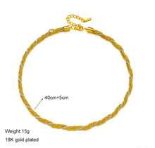 Load image into Gallery viewer, 18k gold plated Titanium stainless  steel necklace chain IDW
