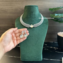 Load image into Gallery viewer, Lyra White svarovski Crystal American Diamond Premium Necklace set