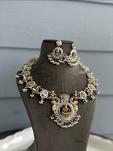 Load image into Gallery viewer, Multiple colors-German silver Ganesha Dual Tone Heavy Statement Necklace set
