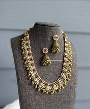 Load image into Gallery viewer, Pearl Kemp Stone Layered Simple Necklace set