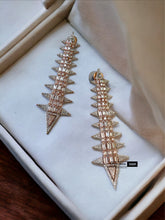 Load image into Gallery viewer, American diamond cz Long dangling earrings