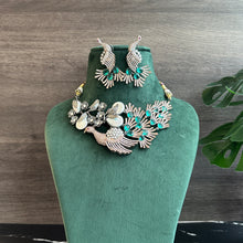 Load image into Gallery viewer, American Diamond Bird Baroque designer Necklace set