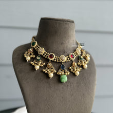 Load image into Gallery viewer, 92.5 Silver coated german silver Finish ghungroo pachi necklace