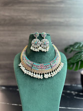 Load image into Gallery viewer, German Silver Statement Hasli Dual Tone Necklace set