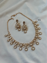 Load image into Gallery viewer, Premium Golden Moissanite Cz Necklace set