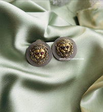 Load image into Gallery viewer, German silver Sabya Dual Tone Stud Earrings