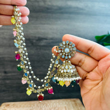 Load image into Gallery viewer, Mirror Jhumka Set with Sahara