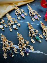 Load image into Gallery viewer, Amrapali Kundan Silver foiled Brass Earrings
