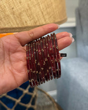 Load image into Gallery viewer, Navratri COMBO OFFER Full SET 4 Glass + 1 Kashmiri Bangle Combo set