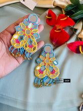 Load image into Gallery viewer, Handmade Mirror pearl beaded Long Earrings
