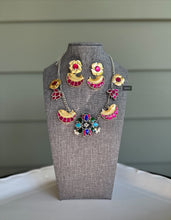 Load image into Gallery viewer, German silver Fish Designer Pachi kundan necklace set