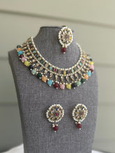 Load image into Gallery viewer, Naira polki Pearl kundan Polki Choker Necklace set with Maangtikka