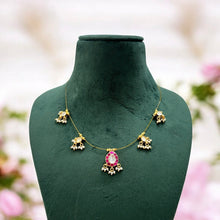 Load image into Gallery viewer, Invisible Ruby white Drop Simple necklace