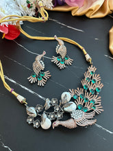 Load image into Gallery viewer, American Diamond Bird Baroque designer Necklace set