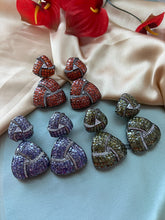 Load image into Gallery viewer, American diamond Invisible setting Dangling Earrings