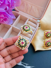 Load image into Gallery viewer, Kundan Premium statement Stud Earrings