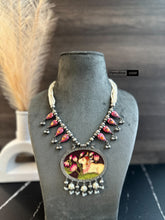 Load image into Gallery viewer, German Silver hand painted ghungroo Necklace set