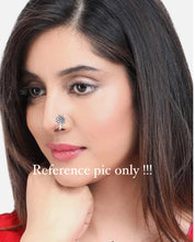 Load image into Gallery viewer, Silver Finish-Stone studded non pierced nose pin
