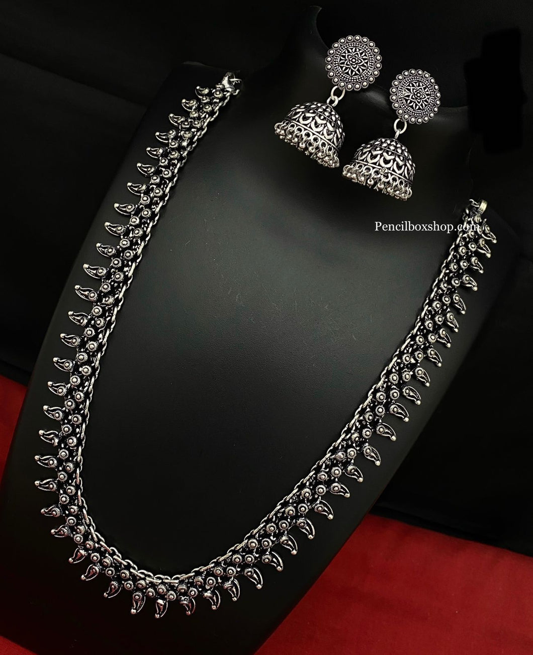 German Silver Long Haram Necklace set