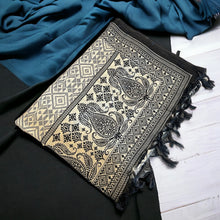Load image into Gallery viewer, Soft silk black white printed  dupatta
