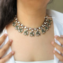 Load image into Gallery viewer, Moissanite Peacock Gold plated Multicolor Statement Necklace set