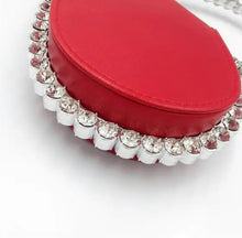 Load image into Gallery viewer, Rhinestone Heart Valentine Clutch Bag