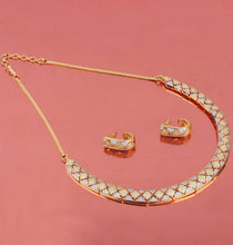 Load image into Gallery viewer, CLEARANCE Golden Hasli American Diamond Dainty Necklace set