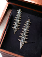 Load image into Gallery viewer, American diamond cz Long dangling earrings