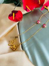 Load image into Gallery viewer, Golden polish Jadau Stone Kundan anklet