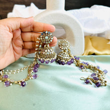 Load image into Gallery viewer, Mirror Jhumka Set with Sahara