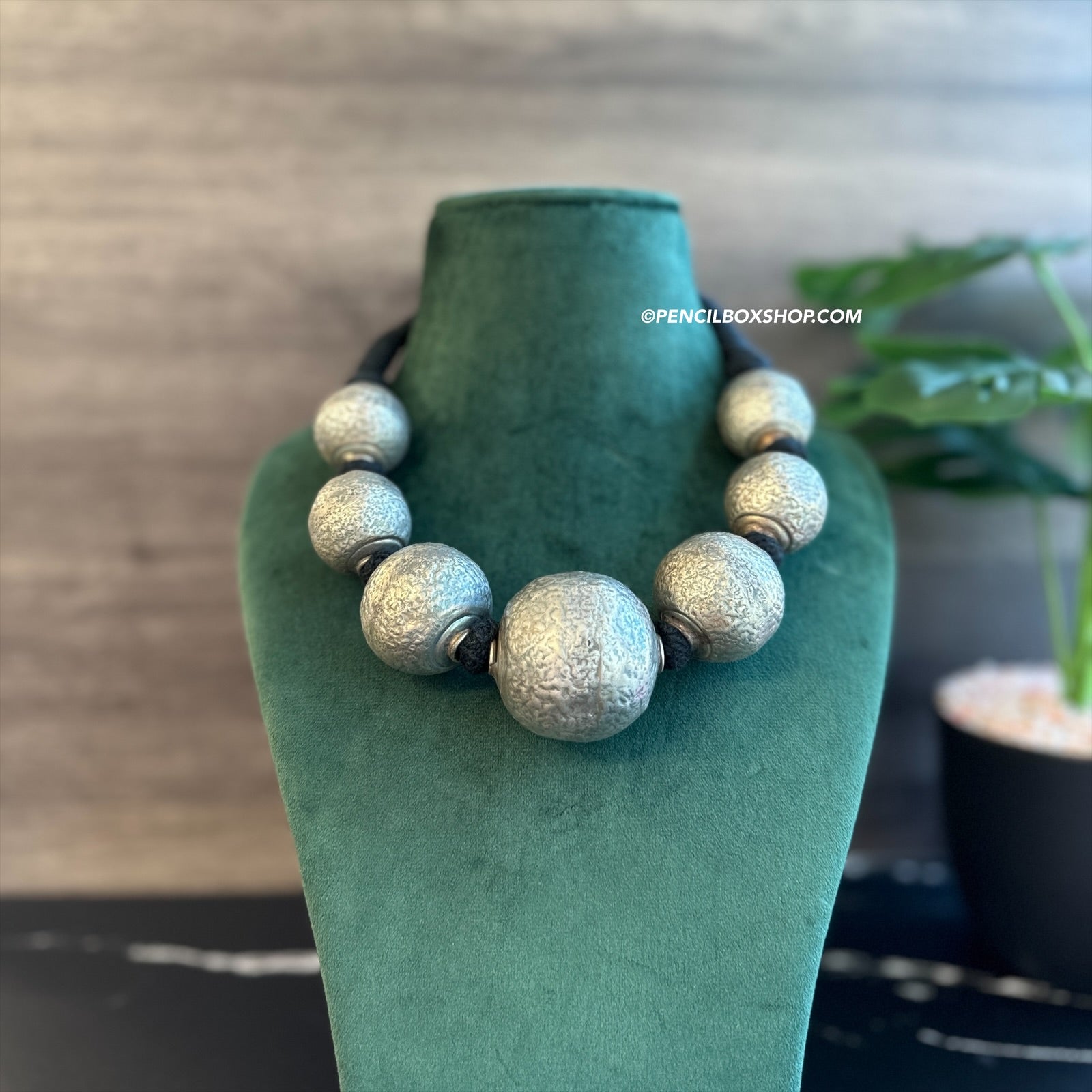 German silver Big Pendant Necklace Garba special – PencilboxShopUSA