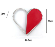 Load image into Gallery viewer, Rhinestone Heart Valentine Clutch Bag
