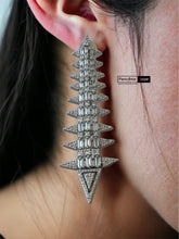 Load image into Gallery viewer, American diamond cz Long dangling earrings