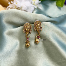 Load image into Gallery viewer, Multiple colors-Ganpati Studs Small Pearl Earrings Temple Jewelry