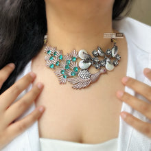 Load image into Gallery viewer, American Diamond Bird Baroque designer Necklace set