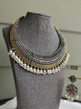 Load image into Gallery viewer, German Silver Statement Hasli Dual Tone Necklace set