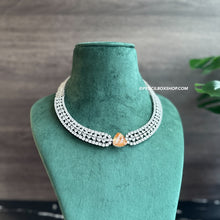 Load image into Gallery viewer, Lyra Champagne svarovski Crystal American Diamond Premium Necklace set