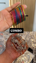 Load image into Gallery viewer, COMBO OFFER 1 Multicolor Glass + 1 Kashmiri Bangle Combo set