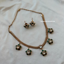 Load image into Gallery viewer, Multiple colors-Flower Pachi Moissanite Premium hasli necklace set