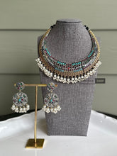 Load image into Gallery viewer, German Silver Statement Hasli Dual Tone Necklace set