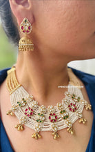 Load image into Gallery viewer, Torani Kemp Stone Pearl Heavy Statement Necklace set