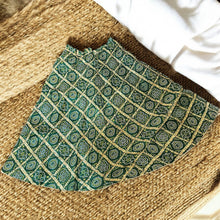 Load image into Gallery viewer, Green Patola Free size Soft Silk Skirt