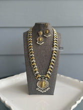 Load image into Gallery viewer, Multiple colors-Ramji Peacock German silver Dual Tone Premium Long Statement Necklace set