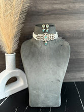 Load image into Gallery viewer, Mint-22k Gold plated Tayani Choker Premium Statement Necklace set Zara
