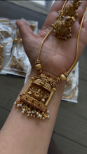 Load image into Gallery viewer, TRENDING Golden Matte Lakshmi ji Pendant Necklace set