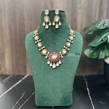 Load image into Gallery viewer, Moissanite Multicolor Inlay Premium Statement Necklace set